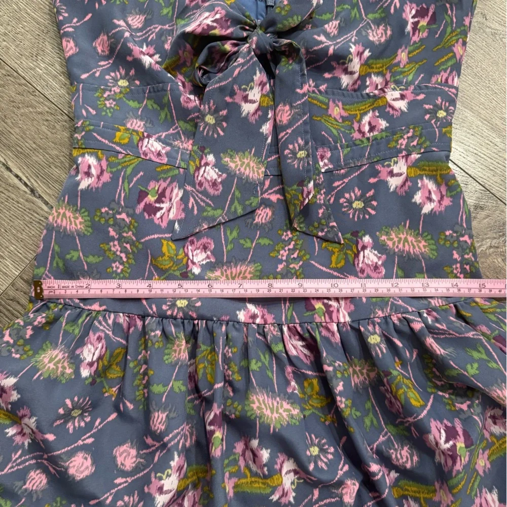 Likely Purple Floral Front Tie Tier Midi Dress - Picture 8 of 12